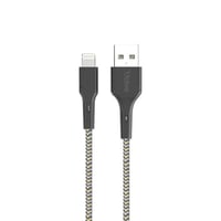 كيبل ايفون رمادي قماشي سيرج - 1.2 متر