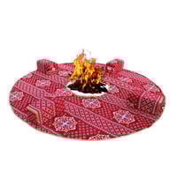 طقم فرشة رحلات دائرية مع فتحة نار