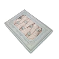 طقم مفارش طاولة لون بيج 9 قطع