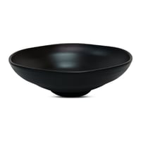 طبق تقديم ميلامين اسود دائري مقاس 22 سم