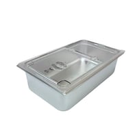 صواني حوض استيل مع غطاء شفاف عمق 10 سم (1/1)