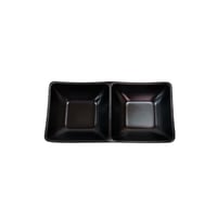 صحن صوصات ميلامين اسود 2 خانة