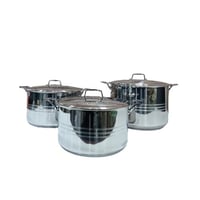 طقم قدور استيل 3 قطع ماركة kaisa villa