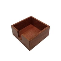 علبة وحامل مناديل خشبية