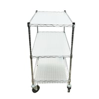 عربية وترولي كروم 3 ارفف 75 سم صغيرة