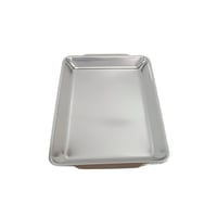 صحن تقديم فضي مستطيل المنيوم 20×14 سم