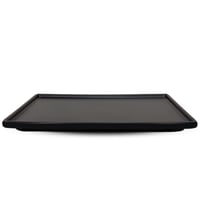 صحن ميلامين مستطيل اسود كبير مقاس 21×30 سم