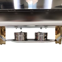 سفنديش سخان غطاء زجاجي ذهبي وفضي 9 لتر