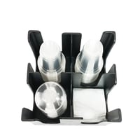 استاند وحامل اكواب ومناديل 4 خانات اسود مربع