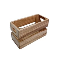 صندوق وسلة خشبية للتخزين والتقديم