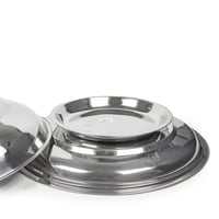 صحن كوزي بغطاء وقاعدة استيل ( مقاسات )