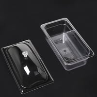 صواني شفاف مع غطاء عمق 10 سم