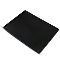 صحن ميلامين مستطيل اسود كبير مقاس 21×30 سم