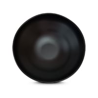 طبق تقديم ميلامين اسود دائري مقاس 18 سم