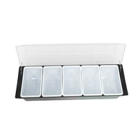 علب تخزين بهارات 5 خانات بلاستيك