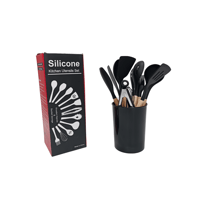 طقم الملاعق والملاسات سيلكون 12 قطعة