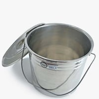 سطل استيل بغطاء 8 لتر