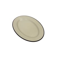 طبق تقديم ميلامين بيج بيضاوي مقاس 30 سم