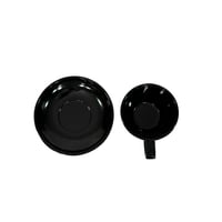 طقم كوب ميلامين لمعة اسود 90 مل