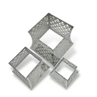 طقم استاند بوفية استيل فاخر 3 قطع alkhanbashi