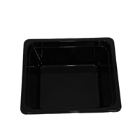 صواني اكريلك اسود عمق 15 سم (1/2)