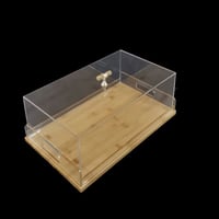 صينية تقديم خشبية بغطاء اكريلك كبيرة