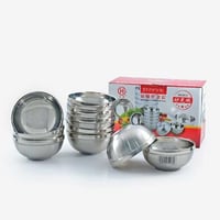 طقم زبدية 10 قطع استيل 12 سم