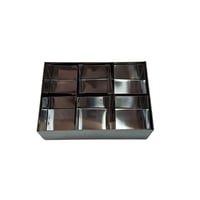 علب تخزين بهارات استيل 6 خانات