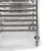 غطاء ترولي كبير نايلون شفاف اللون بني