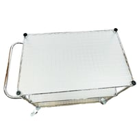 عربية وترولي كروم 3 ارفف 90 سم كبيرة