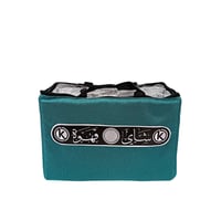 سلة ترامس قهوة وشاي قماشية غطاء شفاف 3 خانة