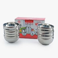 طقم زبدية 10 قطع استيل 12 سم