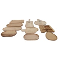 بكج صواني تقديم خشبية 10 قطع