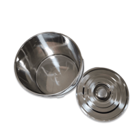 سطل استيل بغطاء 12 لتر