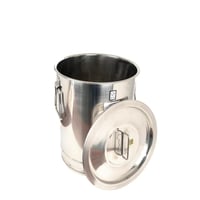 سطل تخزين استيل بغطاء 50 سم