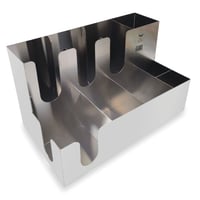 حامل اكواب ومصاصات ومناديل استيل متعدد الخانات