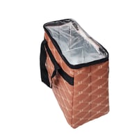 سلة ترامس جلد 3 خانات بني