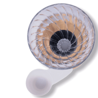 قمع ترشيح قهوه كبير فاعدة خشب