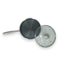 طاوة استيل بغطاء شفاف 26 سم