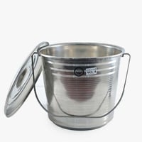 سطل استيل بغطاء 20 لتر