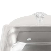 صينية استيل مع غطاء شفاف عمق 20 سم