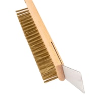 فرشة وقشاطة صاج مقبض خشبي