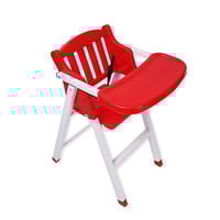 كرسي طعام للأطفال احمر