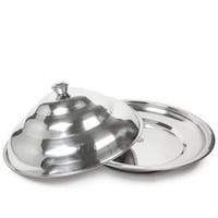 صحن كوزي بغطاء وقاعدة استيل ( مقاسات )