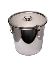 سطل تخزين استيل بقفل 70 لتر