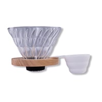 قمع ترشيح قهوه كبير فاعدة خشب