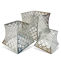 طقم استاند بوفية استيل فاخر 3 قطع alkhanbashi