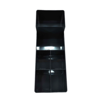 استاند وحامل مناديل 7 خانات اسود مدرج