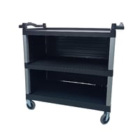 عربة و ترولي تقديم اسود 3 ارفف