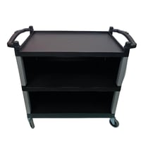 عربة و ترولي تقديم اسود 3 ارفف